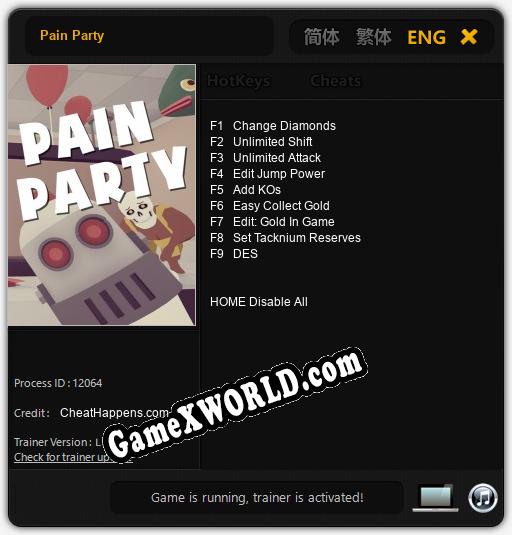 Pain Party: Трейнер +9 [v1.9]