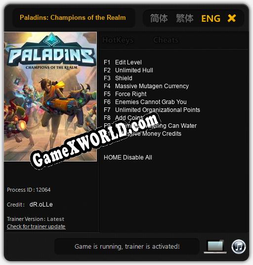 Paladins: Champions of the Realm: Трейнер +10 [v1.5]