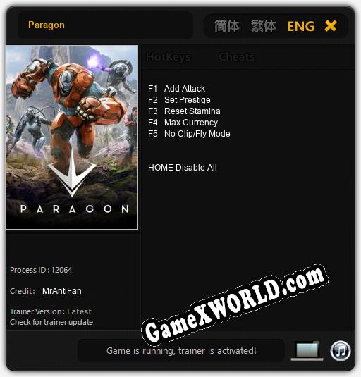 Трейнер для Paragon [v1.0.5]