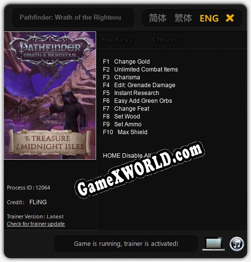 Pathfinder: Wrath of the Righteous The Treasure of the Midnight Isles: Читы, Трейнер +10 [FLiNG]
