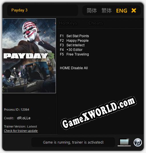 Payday 3: Читы, Трейнер +5 [dR.oLLe]