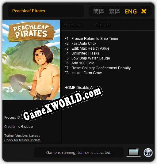 Peachleaf Pirates: ТРЕЙНЕР И ЧИТЫ (V1.0.71)
