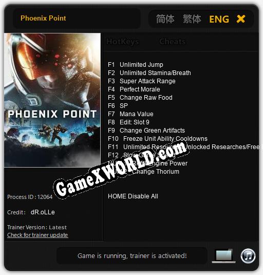 Phoenix Point: ТРЕЙНЕР И ЧИТЫ (V1.0.86)