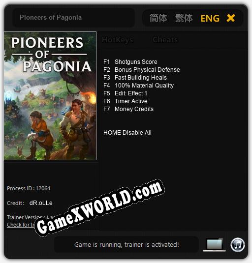 Pioneers of Pagonia: Трейнер +7 [v1.5]