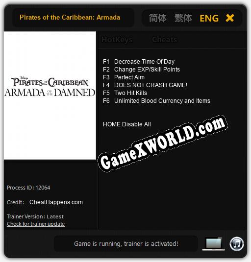 Pirates of the Caribbean: Armada of the Damned: Трейнер +6 [v1.7]
