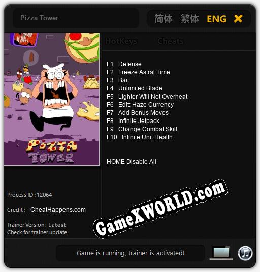 Pizza Tower: Трейнер +10 [v1.5]
