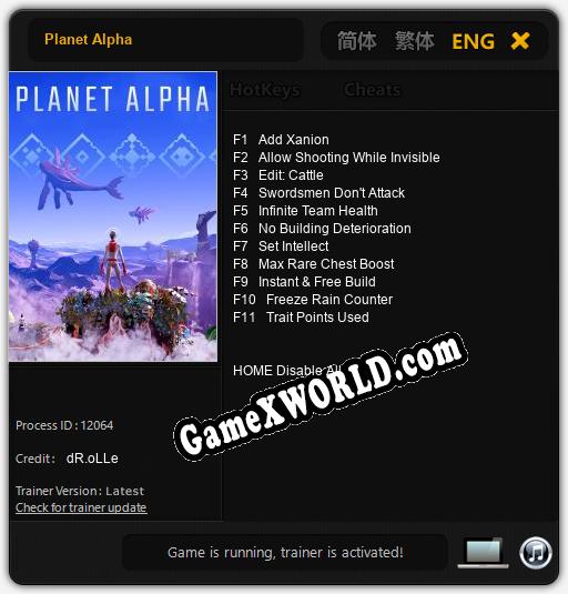 Planet Alpha: Трейнер +11 [v1.4]
