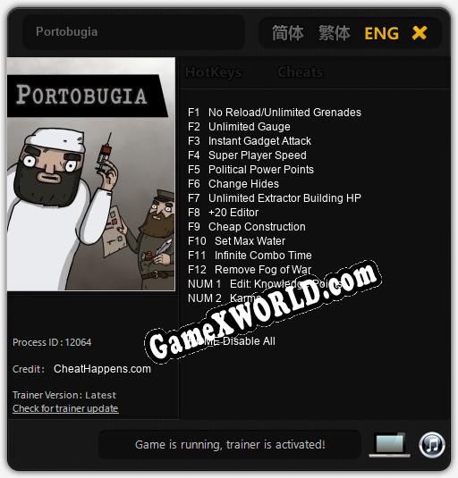 Portobugia: Трейнер +14 [v1.8]