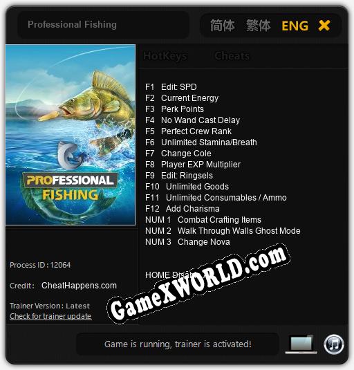 Трейнер для Professional Fishing [v1.0.7]