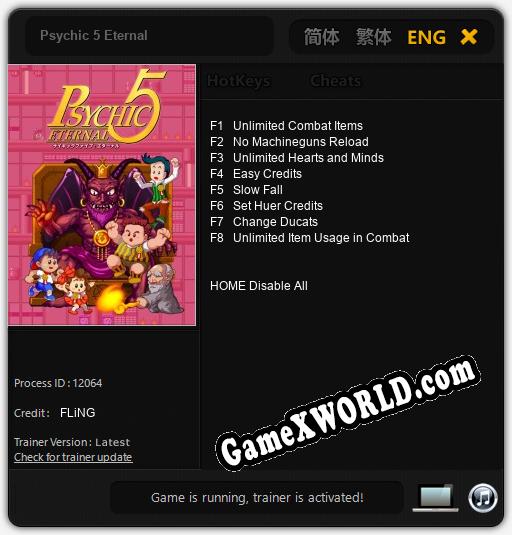 Psychic 5 Eternal: ТРЕЙНЕР И ЧИТЫ (V1.0.87)
