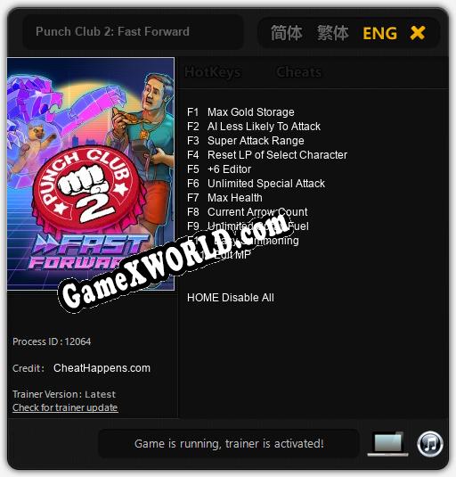 Punch Club 2: Fast Forward: ТРЕЙНЕР И ЧИТЫ (V1.0.9)