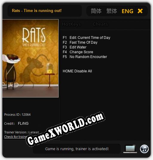 Rats - Time is running out!: Трейнер +5 [v1.9]