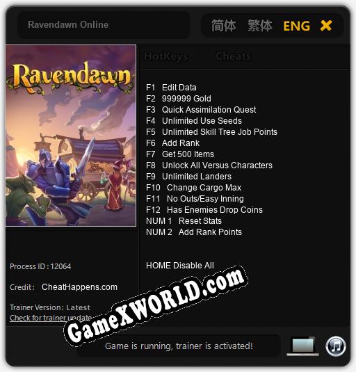 Ravendawn Online: Читы, Трейнер +14 [CheatHappens.com]