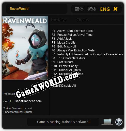 Трейнер для RavenWeald [v1.0.4]