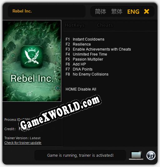 Rebel Inc.: Читы, Трейнер +8 [FLiNG]