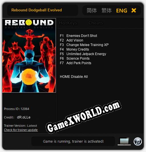 Rebound Dodgeball Evolved: Трейнер +7 [v1.4]