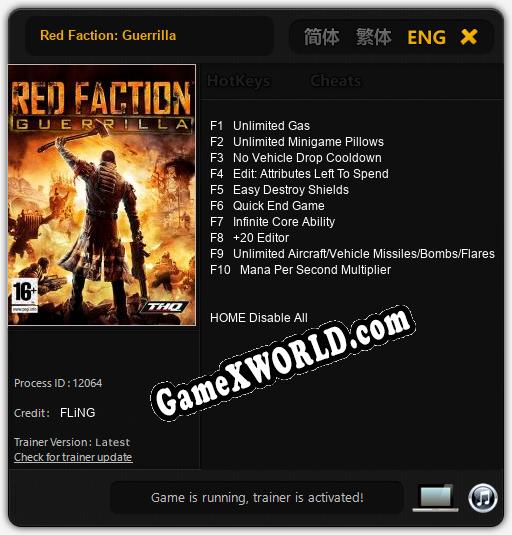Red Faction: Guerrilla: Трейнер +10 [v1.8]