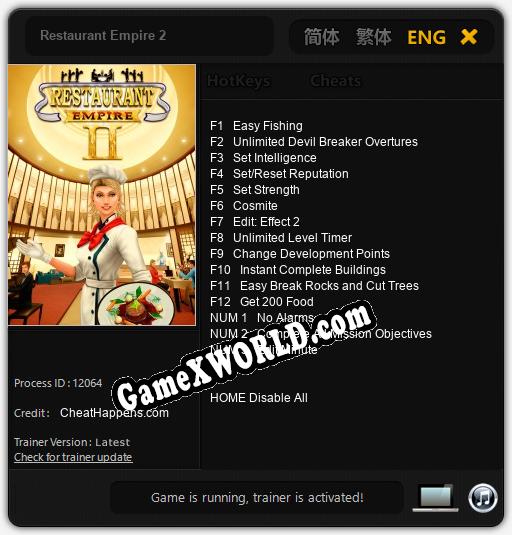 Restaurant Empire 2: ТРЕЙНЕР И ЧИТЫ (V1.0.70)