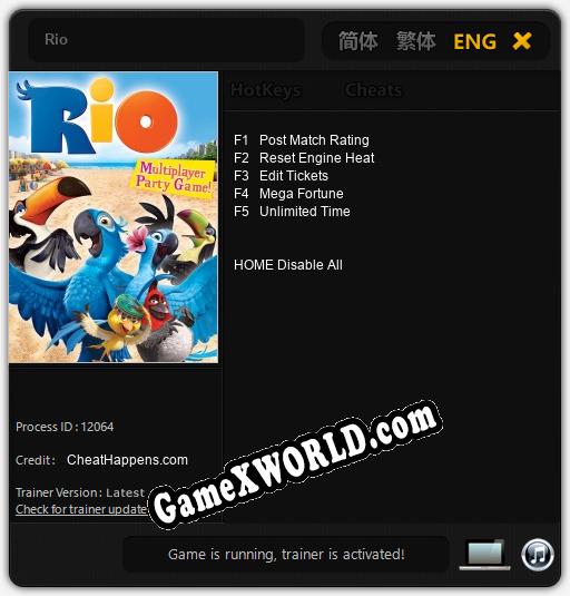 Rio: ТРЕЙНЕР И ЧИТЫ (V1.0.95)