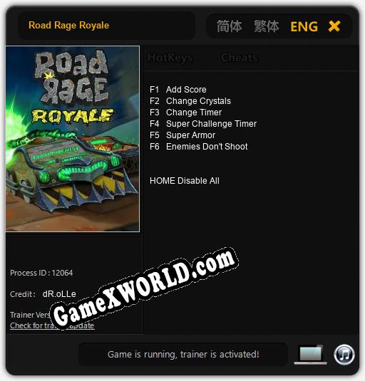 Трейнер для Road Rage Royale [v1.0.2]
