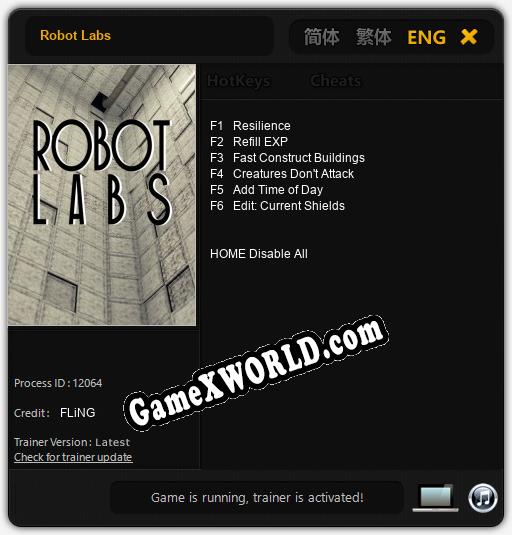 Robot Labs: ТРЕЙНЕР И ЧИТЫ (V1.0.17)