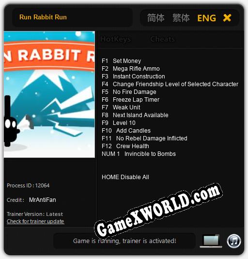 Run Rabbit Run: ТРЕЙНЕР И ЧИТЫ (V1.0.79)