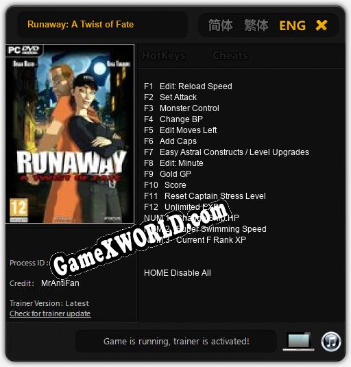 Runaway: A Twist of Fate: Читы, Трейнер +15 [MrAntiFan]