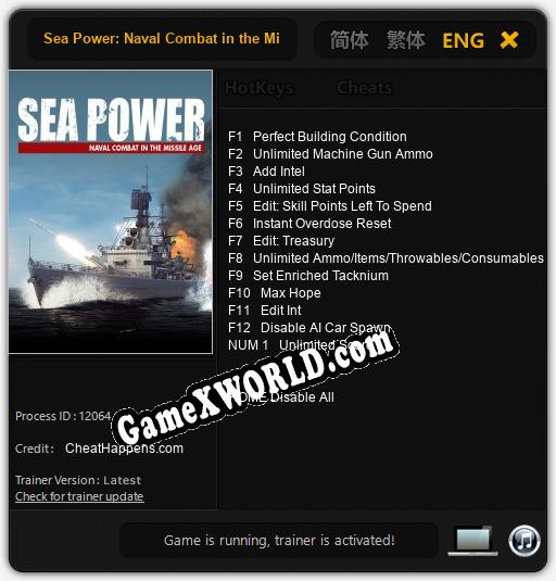 Sea Power: Naval Combat in the Missile Age: Трейнер +13 [v1.6]