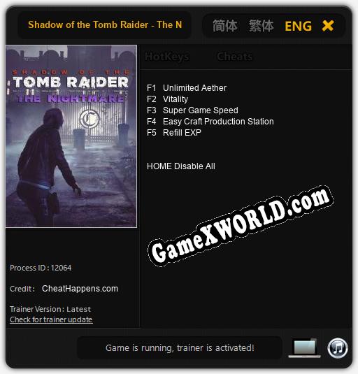 Shadow of the Tomb Raider - The Nightmare: Читы, Трейнер +5 [CheatHappens.com]