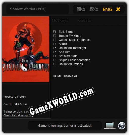 Shadow Warrior (1997): Читы, Трейнер +9 [dR.oLLe]