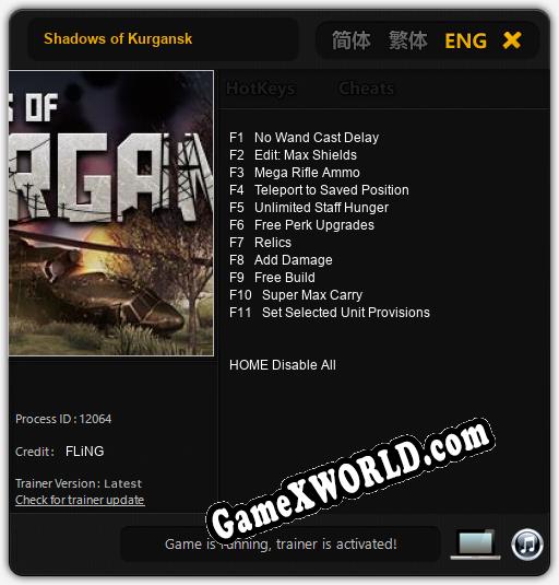 Трейнер для Shadows of Kurgansk [v1.0.7]