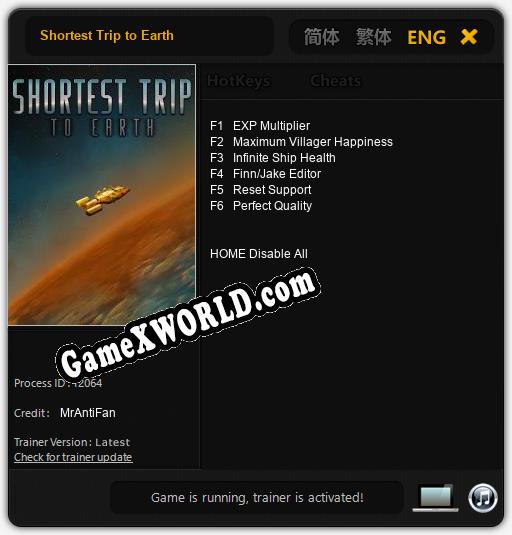 Shortest Trip to Earth: Трейнер +6 [v1.5]