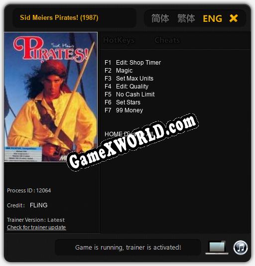 Sid Meiers Pirates! (1987): ТРЕЙНЕР И ЧИТЫ (V1.0.67)