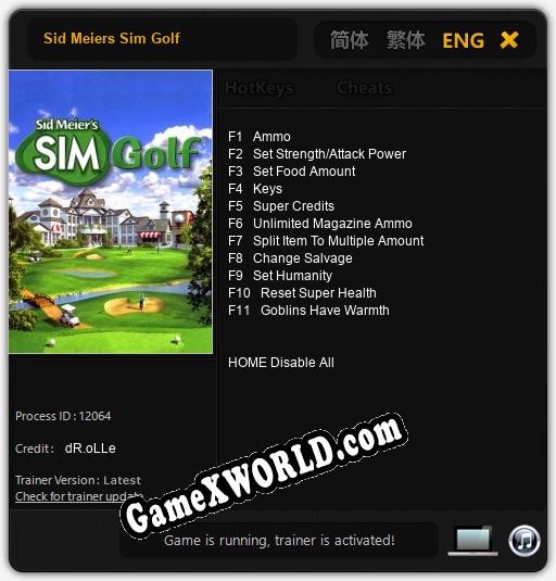 Sid Meiers Sim Golf: Читы, Трейнер +10 [FLiNG]
