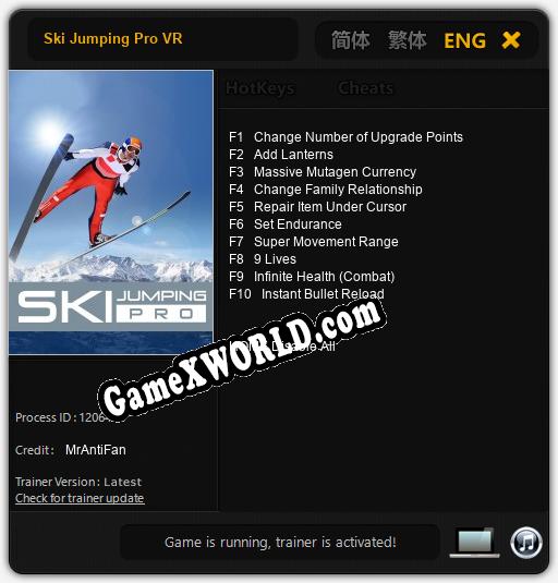 Ski Jumping Pro VR: Трейнер +10 [v1.4]