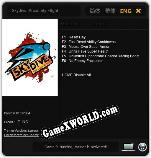 Skydive: Proximity Flight: Читы, Трейнер +6 [FLiNG]