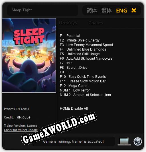 Sleep Tight: Читы, Трейнер +14 [dR.oLLe]