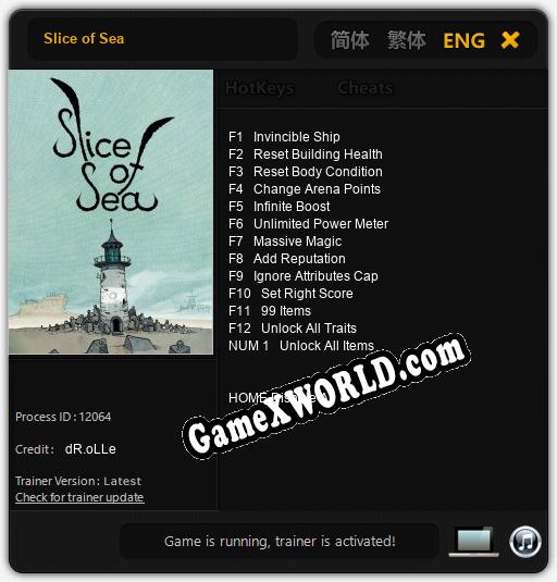 Slice of Sea: Трейнер +13 [v1.4]