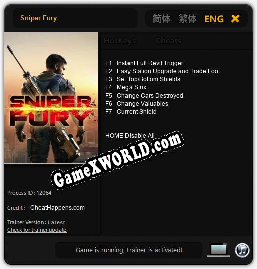 Sniper Fury: Трейнер +7 [v1.7]