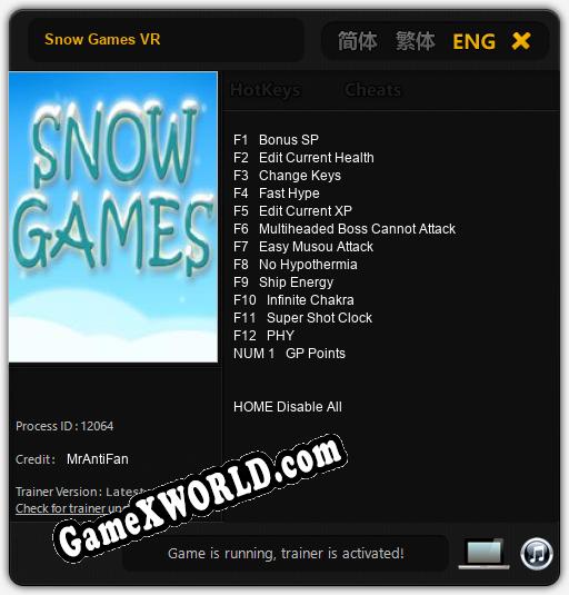 Snow Games VR: Трейнер +13 [v1.5]