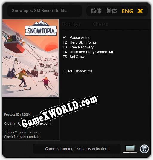 Snowtopia: Ski Resort Builder: Трейнер +5 [v1.4]