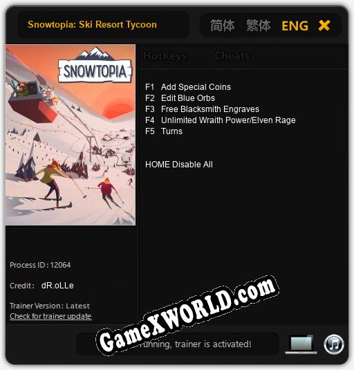 Snowtopia: Ski Resort Tycoon: Трейнер +5 [v1.1]