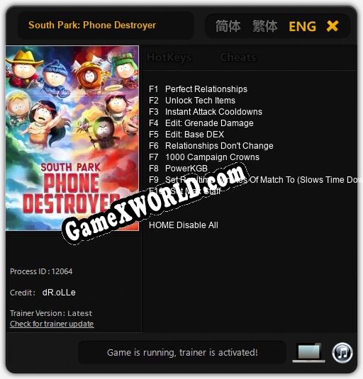 South Park: Phone Destroyer: ТРЕЙНЕР И ЧИТЫ (V1.0.46)