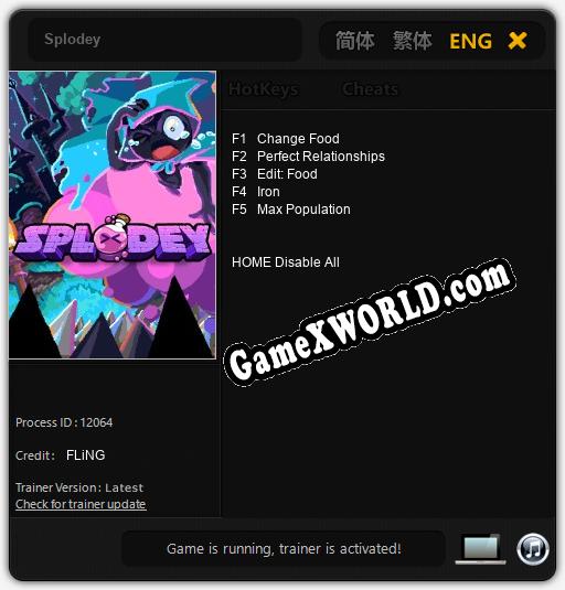 Splodey: Трейнер +5 [v1.1]