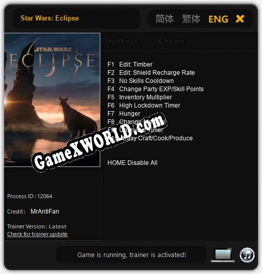 Star Wars: Eclipse: Читы, Трейнер +10 [MrAntiFan]