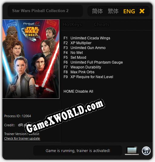 Star Wars Pinball Collection 2: Трейнер +9 [v1.8]