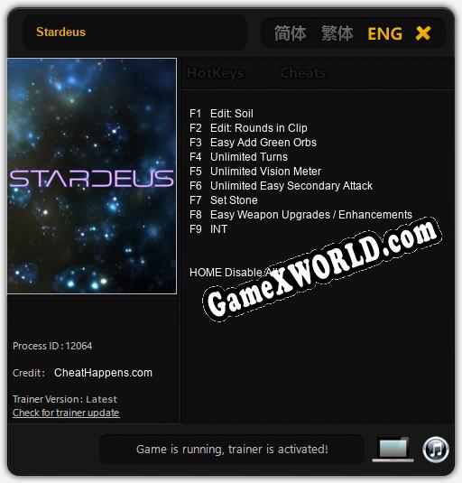 Stardeus: Трейнер +9 [v1.1]
