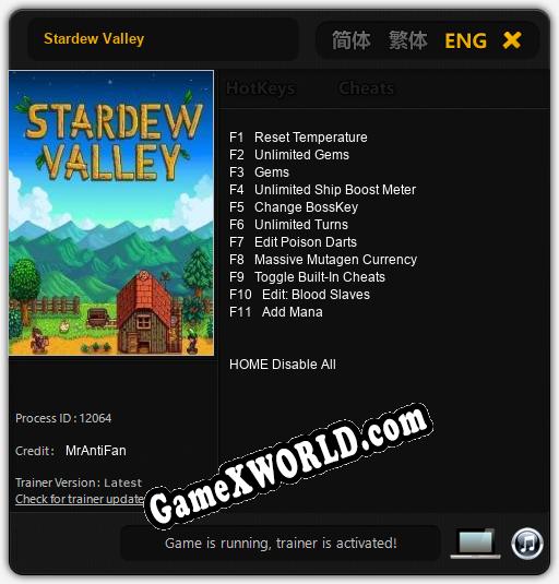 Stardew Valley: Трейнер +11 [v1.1]