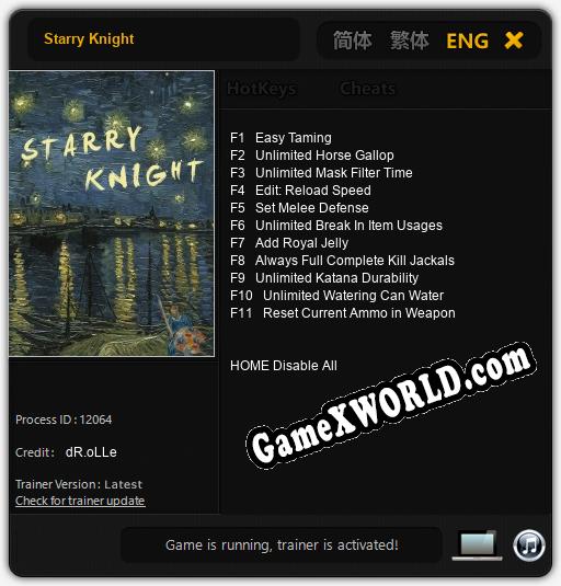 Starry Knight: Читы, Трейнер +11 [dR.oLLe]
