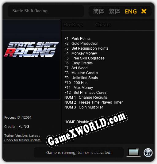 Static Shift Racing: Читы, Трейнер +15 [FLiNG]